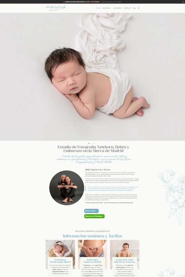 Diseño web para Foto BabyBook realizado por Wuebi